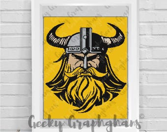 Patrón de ganchillo de cabeza vikinga