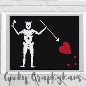 Blackbeard Pirate Flag Crochet Graphghan Pattern
