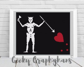Blackbeard Pirate Flag Crochet Graphghan Pattern
