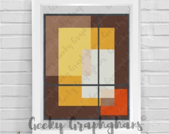 Overlaid Rectangles Crochet Graphghan Pattern