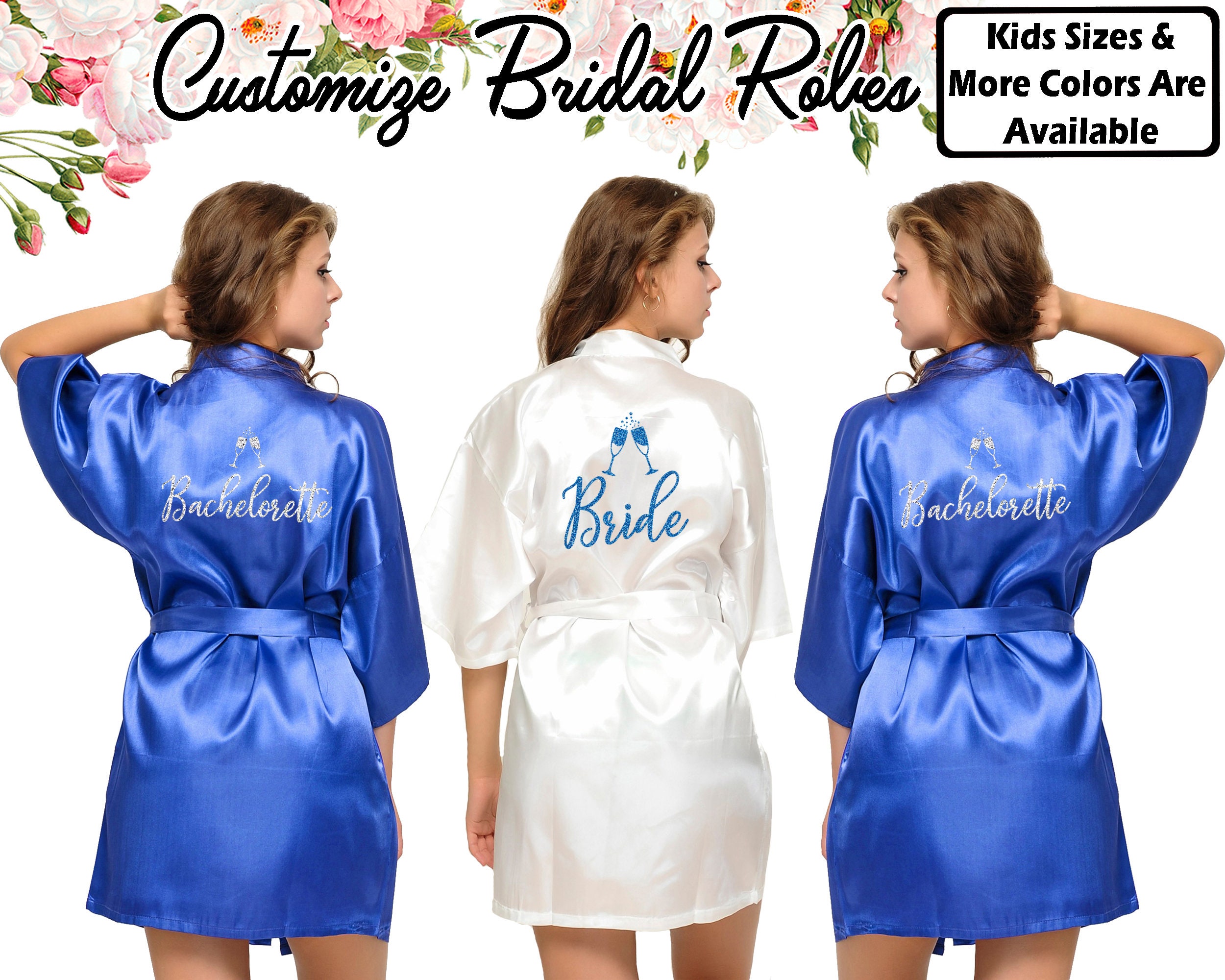 Satin Robes Personalized Satin Robes Custom Satin Robes Etsy