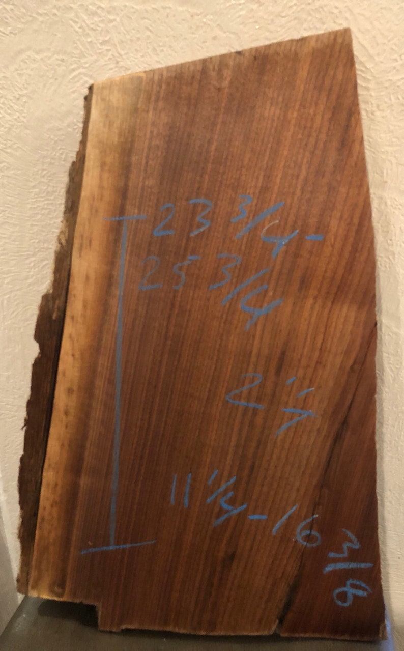 Black Walnut live edge kiln dried project board slab 25 34-23 34 x 16 38-11 14 x 2 thick