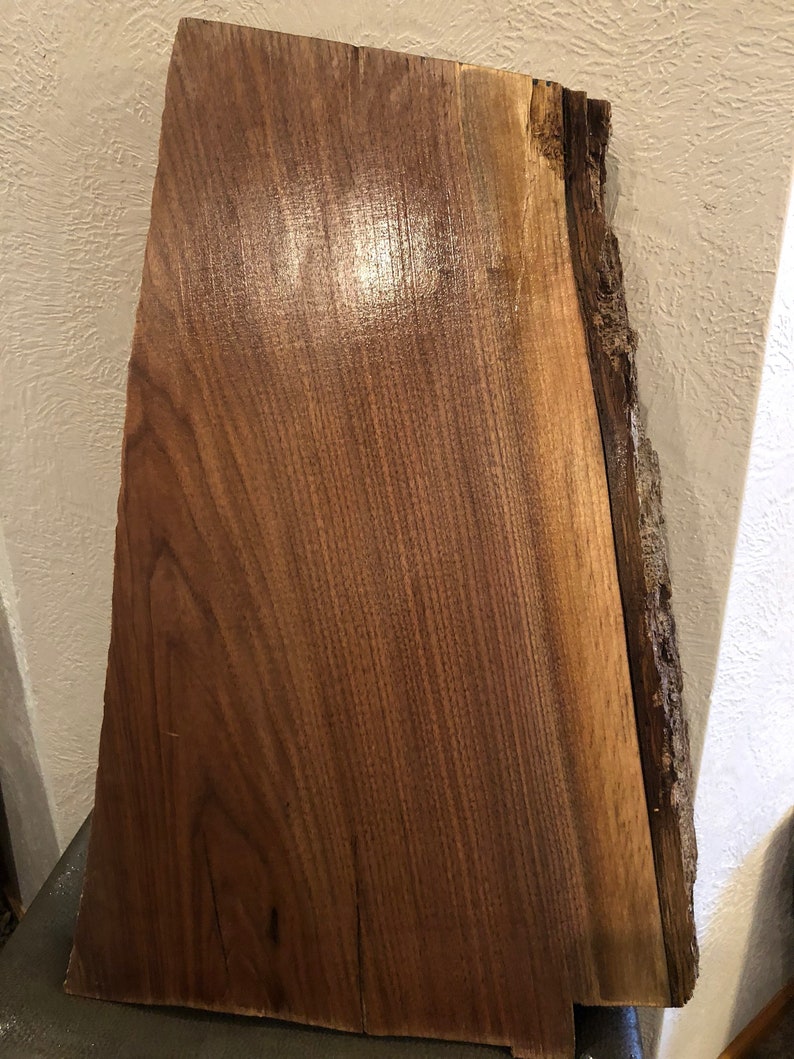 Black Walnut live edge kiln dried project board slab 25 34-23 34 x 16 38-11 14 x 2 thick