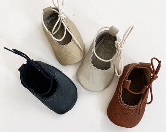 Handmade Leather Mary Jane Baby Shoes | Soft Sole Prewalkers
