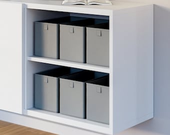 Box für BESTA Regal, faltbare Aufbewahrungsbox für IKEA Sideboard-Schrank, 35 x 17 x 20cm, Organizer für TV-Kommode