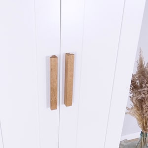 Griff für Ikea Brimnes Kleiderschrank Hochwertiger Möbelgriff aus Eichenholz Bild 1