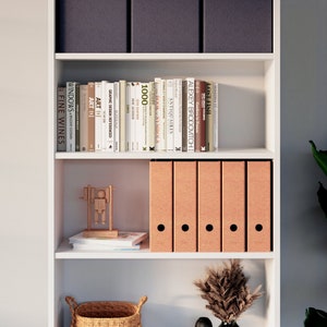 Archiefmap voor IKEA Billy Regal, verkorte map voor boekenplank, vegan 31,5 x 25,5 x 8,0 cm