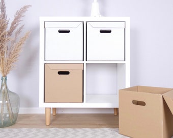 Ikea Kallax cardboard box Sturdy box with integrated lid Foldable storage box