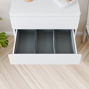 Organizer für IKEA Malm Kommode zum Organisieren der Schublade mit Boxen aus Stoff Trenner für die Unterteilungin 3 Teile