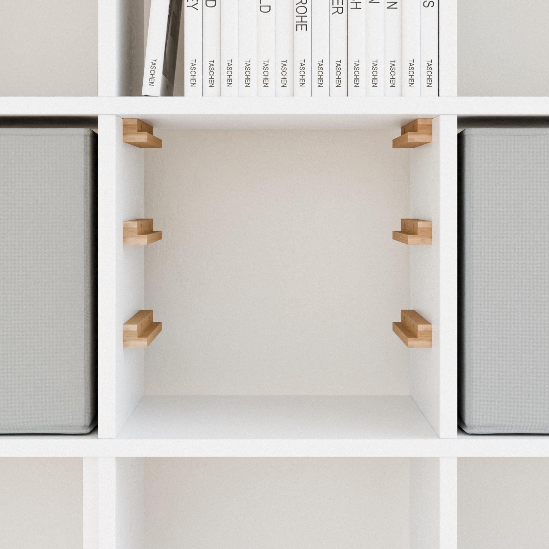 Wooden Rails for IKEA Kallax Shelving, Compatible With Various Boxes E ...