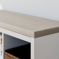 Seat cushion for Ikea Kallax shelf in beige with removable cover - seat cushion, pad, for 2, 3 or 4 cube shelf, bench