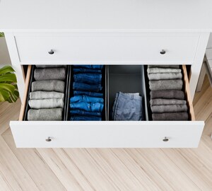Lot De 16 Organisateurs De Tiroirs Pliables - Compatibles Commode HEMNES, Rangement Vêtements