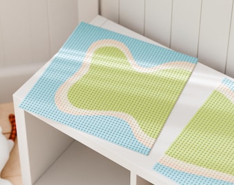 Building block base plate "Lillvik" for IKEA Kallax shelves (2, 3 & 4 units), compatible with LEGO®, adhesive base plate, play table, base plate