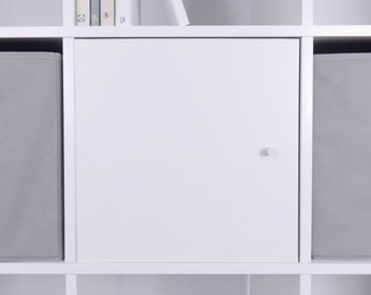 Tür für IKEA Kallax Regal in Weiß, Facheinsatz, Regaleinsatz 33,5 x 33,5cm, auch kompatibel mit Expedit Würfelregal