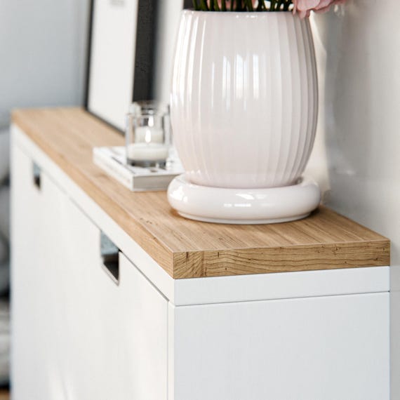 Wooden Panel for IKEA Ställ Shoe Cabinet With 4 Compartments - Oak, Top Panel 95.8 X 17.1 Cm, Wooden Board