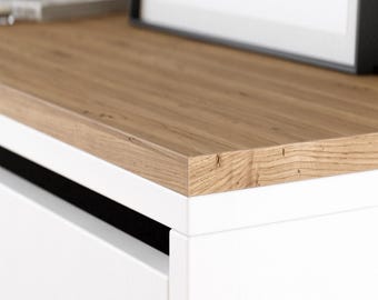 Holzplatte für IKEA Bissa Schuhschrank 1, 2 oder 3 nebeneinander – Eiche, Deckplatte, Holzbrett für Schuhregal