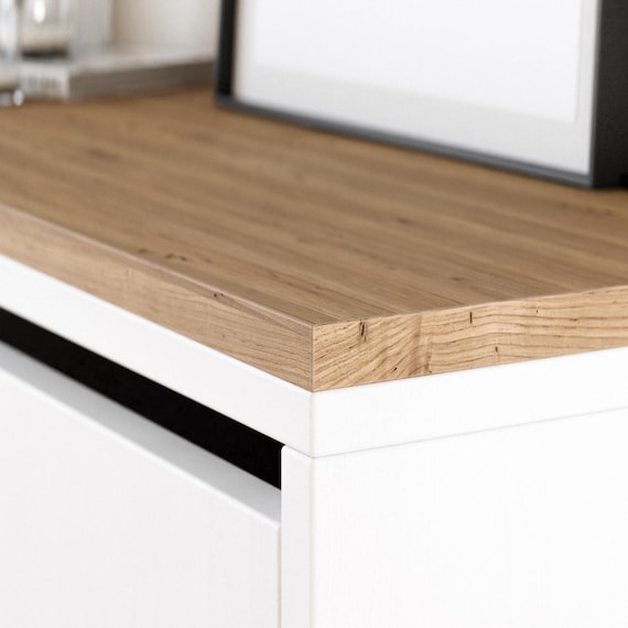 Holzplatte für IKEA Bissa Schuhschrank 1, 2 oder 3 nebeneinander – Eiche, Deckplatte, Holzbrett für Schuhregal