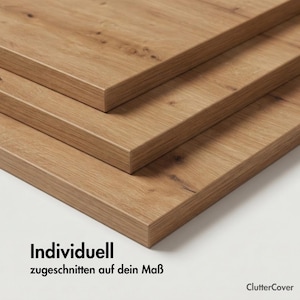 Holzplatte nach Maß, Deckplatte im Stil Artisan Eiche - 19mm Stark, Länge bis 190cm, Breite bis 60cm, z.B. für IKEA Möbel