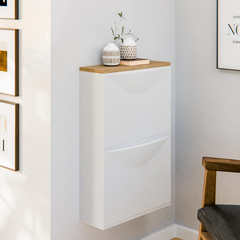 Holzplatte für Ikea Trones 1, 2 und 3 Schuhschränke nebeneinander Eiche 1er