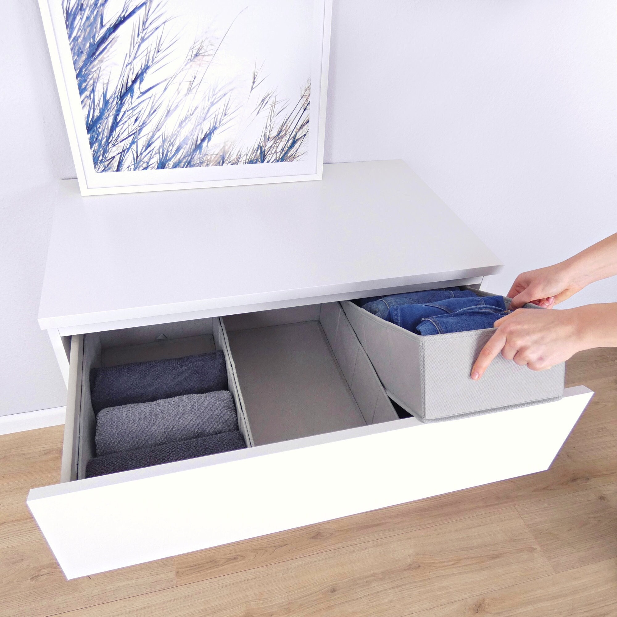 Set of 3 Organizers for IKEA Malm Chest of Drawers, Boxes for Drawers,  Sorting Boxes, Organization System for T-shirts, Underwear, Socks 42 X 23 X  13 Cm - Etsy Denmark | Stahlschränke