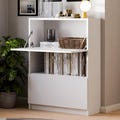Door for IKEA Billy bookcase - 80 x 30 cm, white or oak, privacy screen hinged door for bookcase