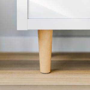 Möbelfüße für IKEA Kallax Regal - Regalbeine in Buchenholzoptik, Höhe 17cm