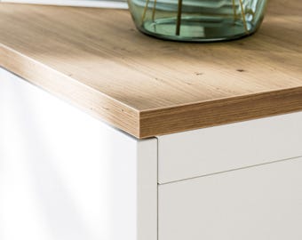 Wooden board for IKEA Besta shelf, oak top for 2 or 3 cabinets 120 x 42 cm / 180 x 42 cm, wooden board for TV cabinet