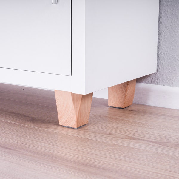 Ikea Kallax pieds d'étagère pieds de meuble pieds de meuble en aspect bois de hêtre, idéal pour construire un banc ou une étagère à chaussures