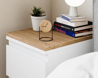 Holzplatte für IKEA Malm Nachttisch, Eiche Deckplatte für Malm Kommode – 40,4 x 48,4 x 1,9cm, Holzbrett