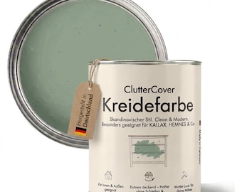 Chalk paint sage, 750ml furniture paint without sanding, ideal for IKEA furniture such as Kallax, Hemnes, Malm & Co., chalk paint for approx. 6 m²