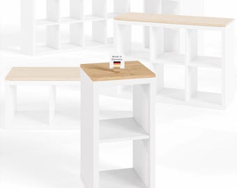 Wooden board for 1 IKEA Kallax shelf, oak - top board, wooden board for cube shelf with one compartment width, 41.3 x 39.2 x 1.9 cm