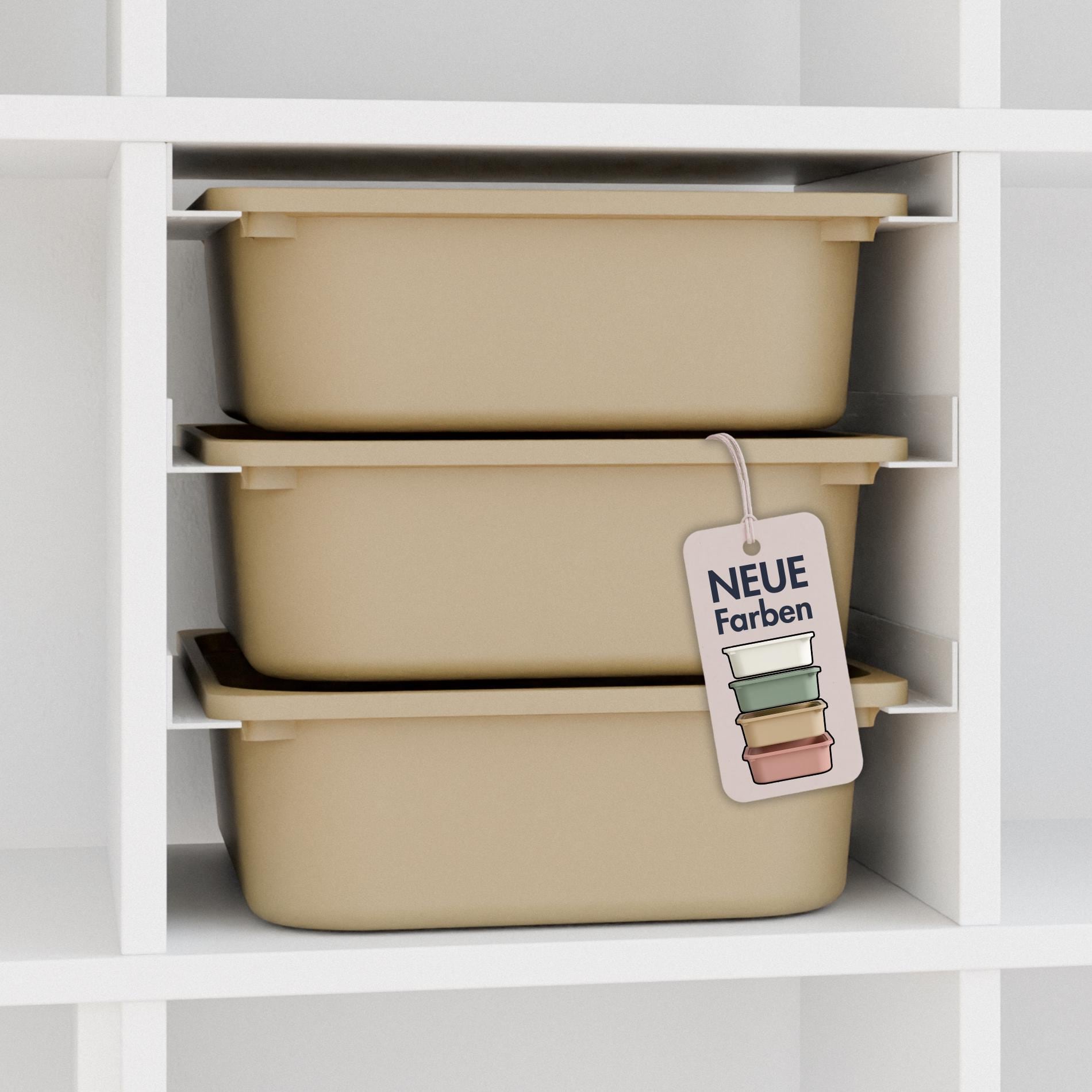 IKEA ラック Ikea Kallax Insert “schuver” Rail System With Trofast Boxes in