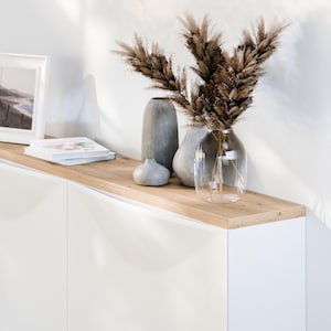 Holzplatte für Ikea Trones 1, 2 oder 3 nebeneinander - Eiche - Deckplatte, Holzbrett für Schuhschrank