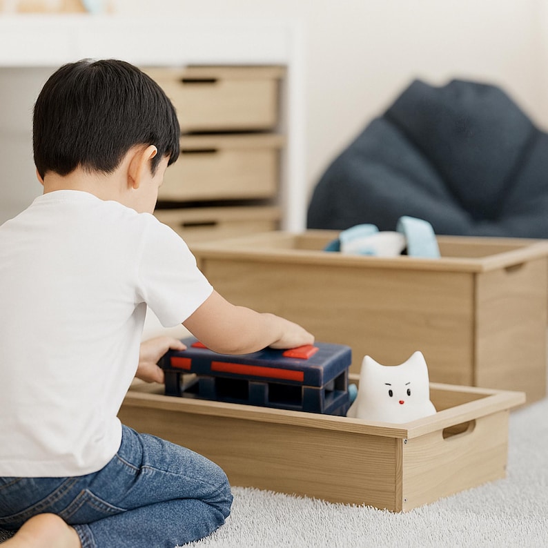 Holzkiste für IKEA Trofast Regal Box aus Holz Alternativezu Kunststoff