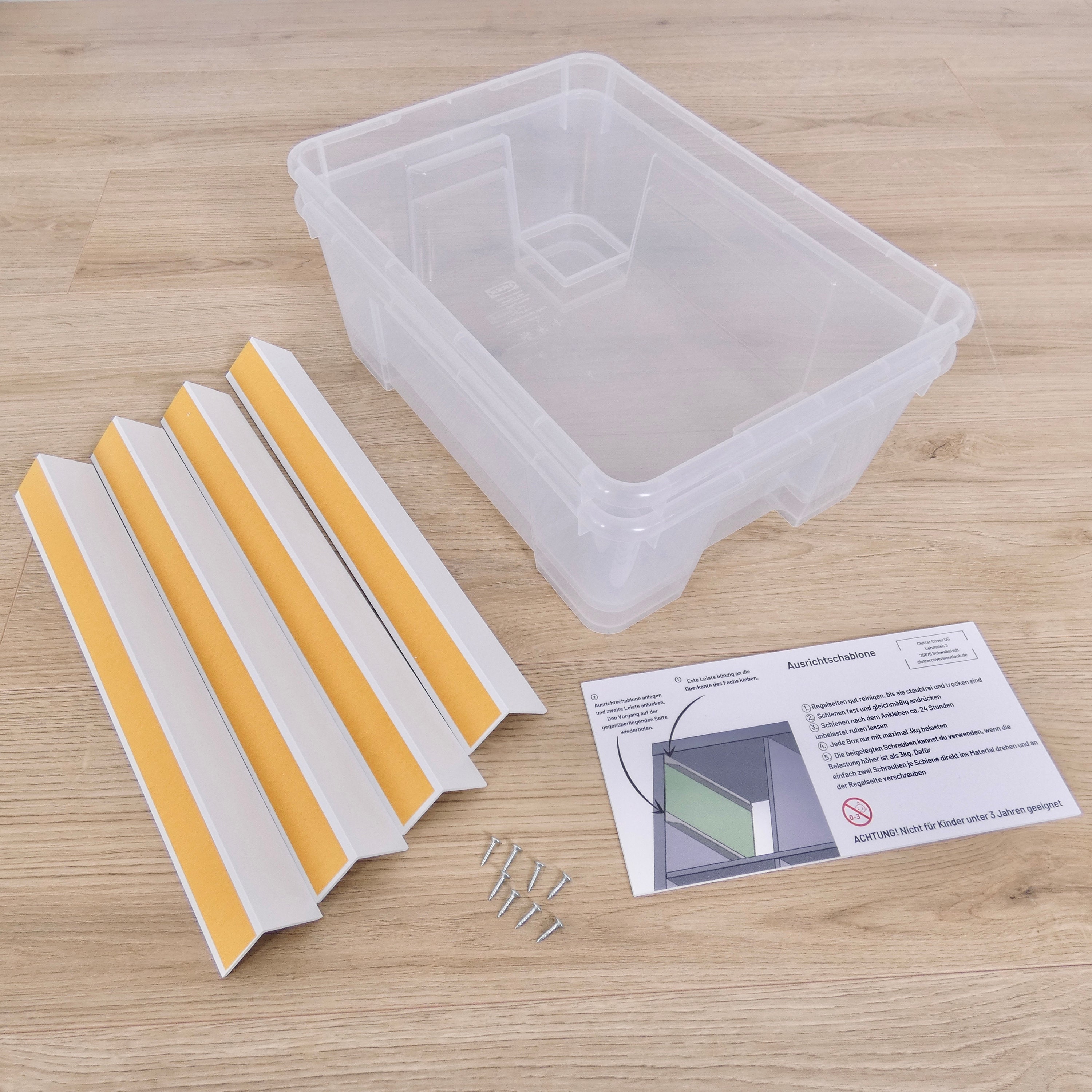 Ikea Kallax Rail Insert for Samla Boxes, Holder for Transparent Storage  Boxes, Also Suitable for Expedit Shelf 