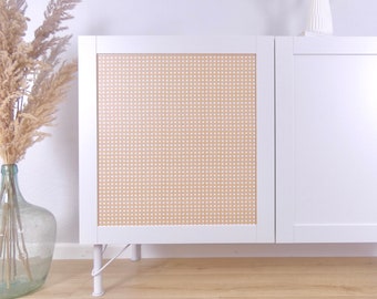Film adhésif tressé viennois pour porte Ikea Besta Hanviken Style rotin Boho Film facile à coller
