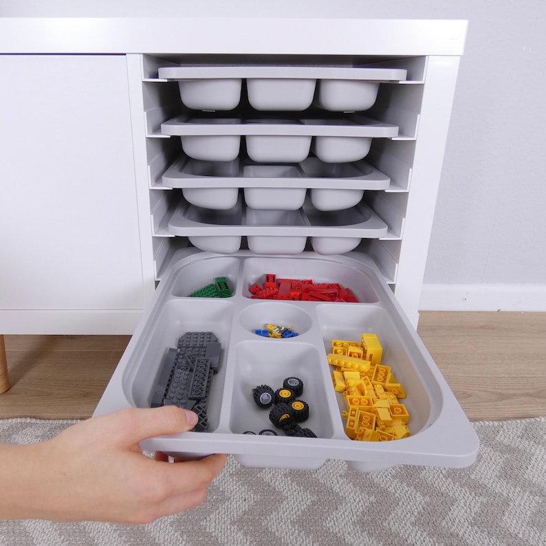 Ikea Kallax Insert Rail System With Trofast Sorting Boxes Etsy