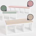 Corduroy seat cushion for IKEA Kallax shelf - seat pad for 2, 3 & 4 Kallax units, bench cushion with washable corduroy fabric, beige, green, pink