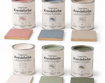 Furniture paint without sanding, 750ml chalk paint ideal for IKEA furniture, chalk paint in white, beige, pink, blue & green, for approx. 6 m²