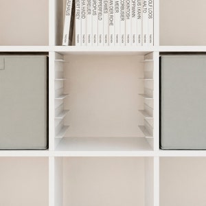 Ikea Kallax Einsatz Schienensystem mit Trofast Sortierkästen, Boxen für die Aufbewahrung von Spielzeug, Werkzeug, Lego, Nähutensilien Bild 3