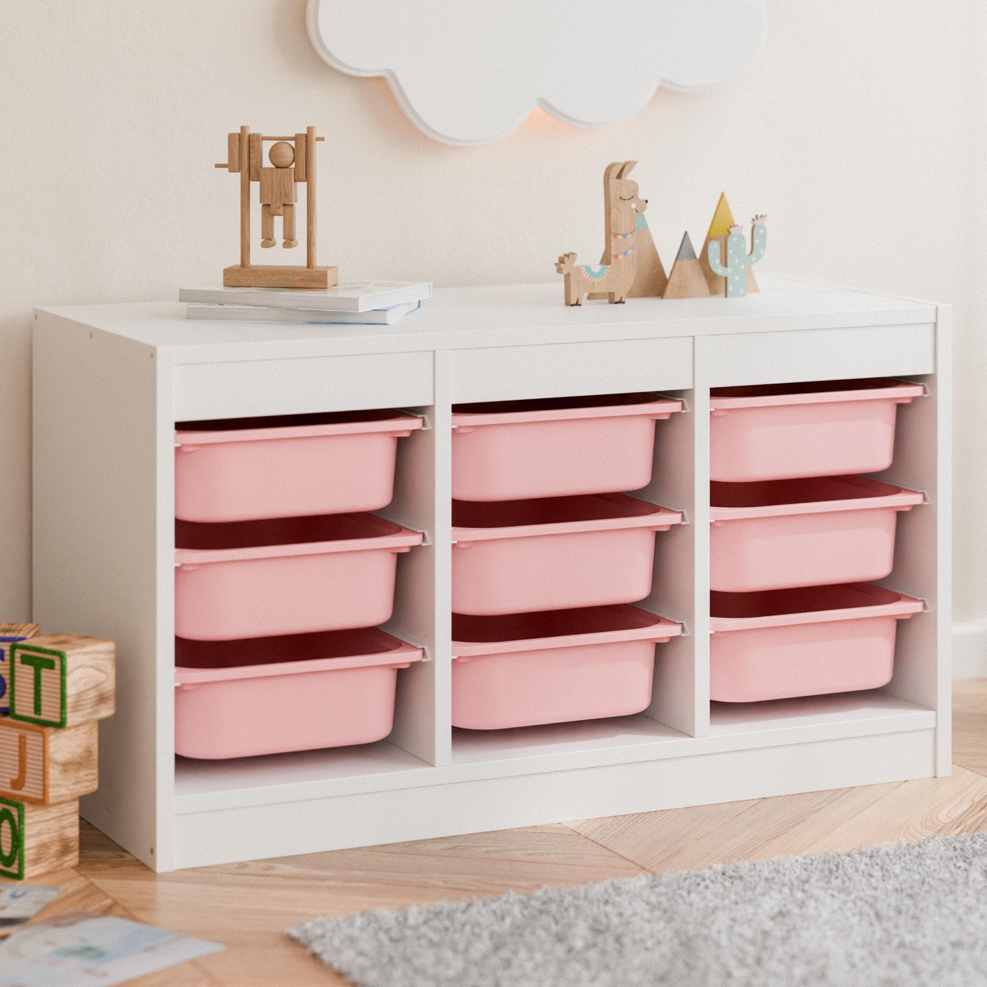 TRÖVI Box Pink for IKEA Trofast Shelf 42 X 30 X 10 Cm - Plastic