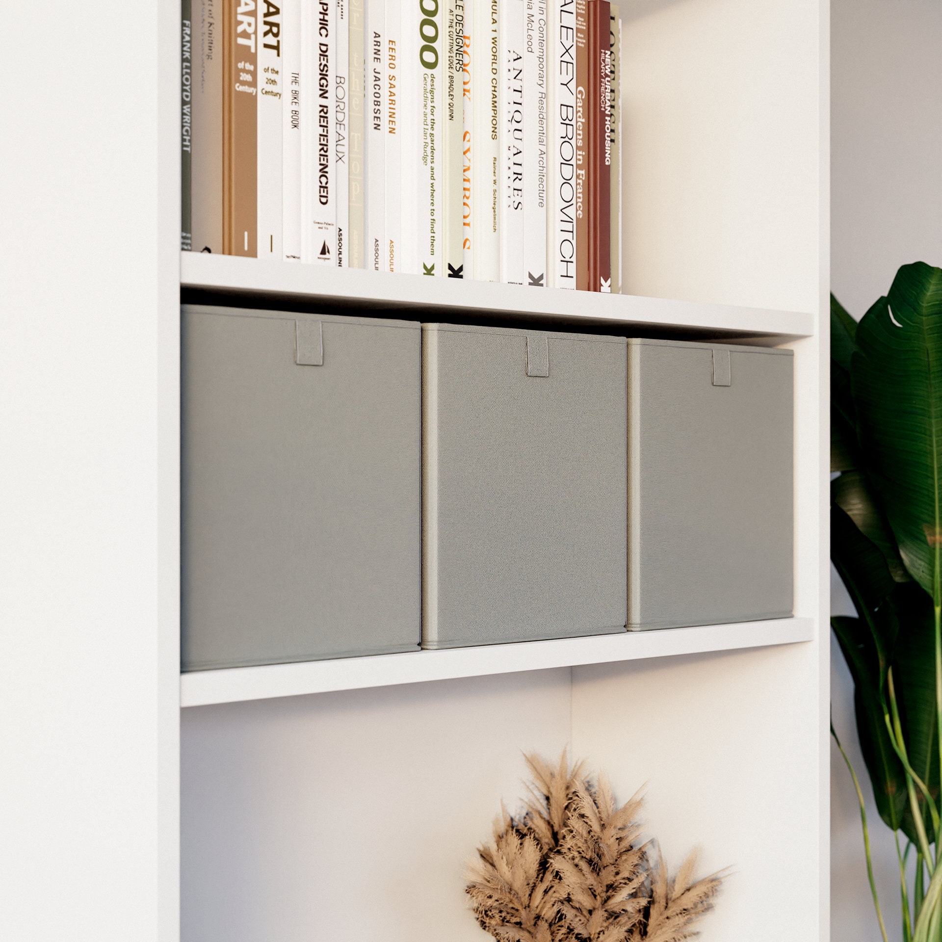 Fabric storage using Ikea Billy shelves and comic book boards to wrap the  fabric