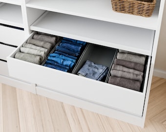 Organizador para cajón PAX, cajas para armario IKEA, sistema de organización de cajones, cajas para clasificar ropa