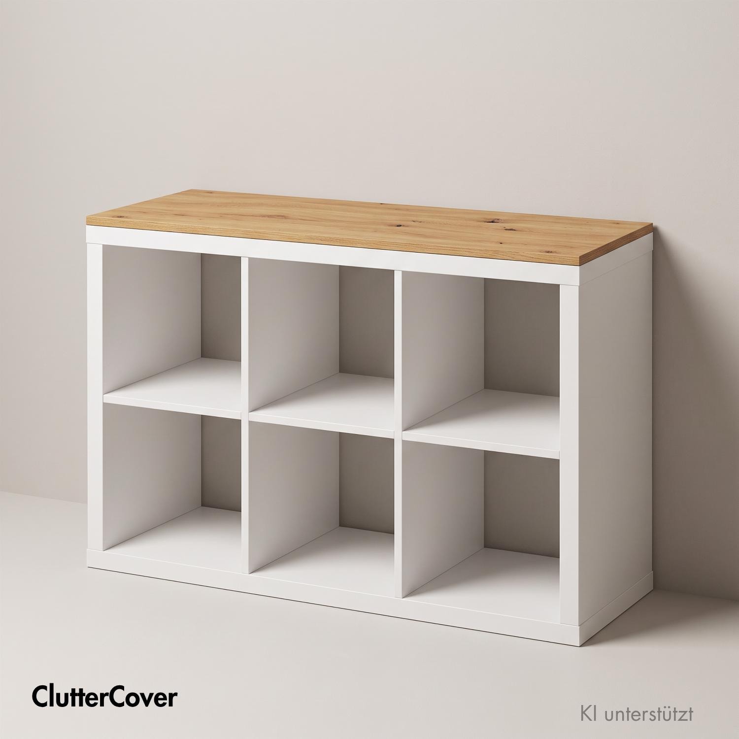 Wooden Panel for Ikea Kallax Shelf (1, 2, 3 & 4 Compartments) - Oak Top Panel, Wooden Board for Cube Shelf