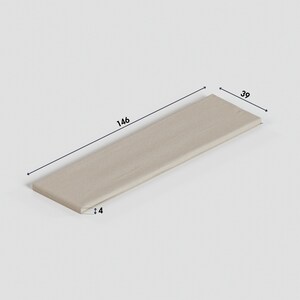 Peut inclure: Une pi&egrave;ce de bois rectangulaire beige mesurant 146 pouces par 39 pouces par 14 pouces.