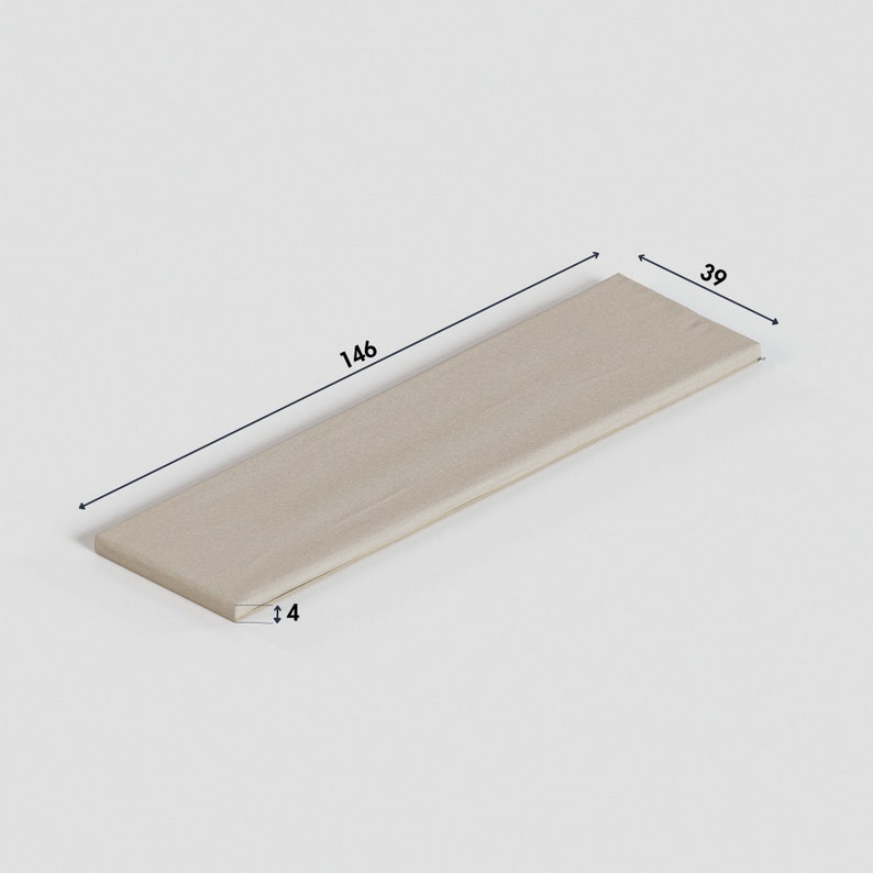 Peut inclure: Une pi&egrave;ce de bois rectangulaire beige mesurant 146 pouces par 39 pouces par 14 pouces.