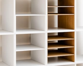 IKEA Kallax compartment divider, divider with 1, 2 or 3 additional shelves in white or oak, storage for shelf compartments