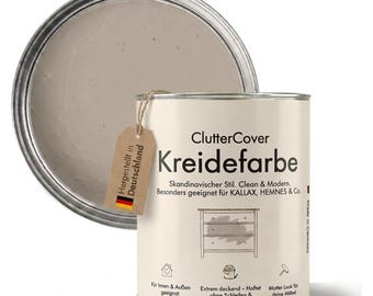 Chalk paint beige, 750ml furniture paint without sanding, ideal for IKEA furniture such as Kallax, Hemnes, Malm & Co., chalk paint for approx. 6 m²