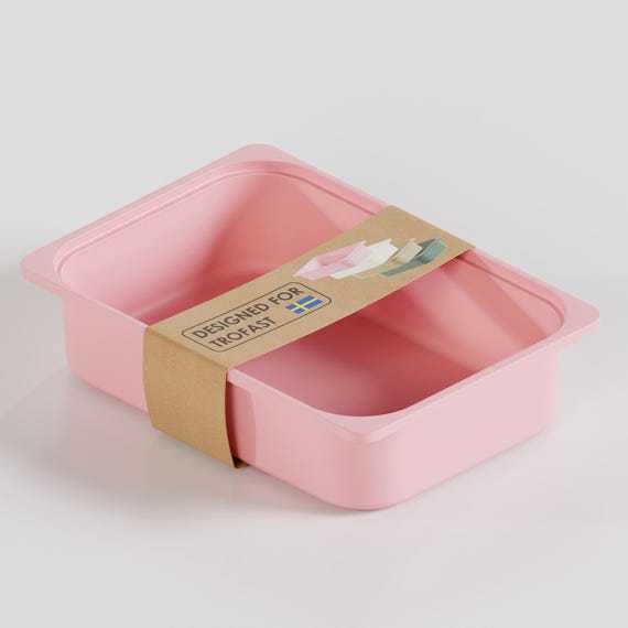 TRÖVI Box Pink for IKEA Trofast Shelf 42 X 30 X 10 Cm - Plastic