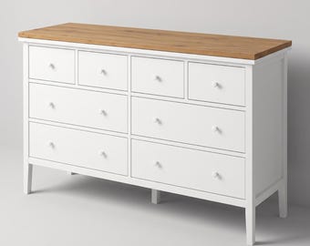 Holzplatte für IKEA Gullaberg Kommode 168 x 48cm, Artisan Eiche Deckplatte Massivholzoptik